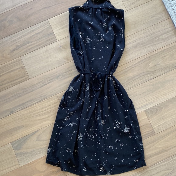 Like new Wilfred party dress with pockets- black w/ white specks - Picture 4 of 4